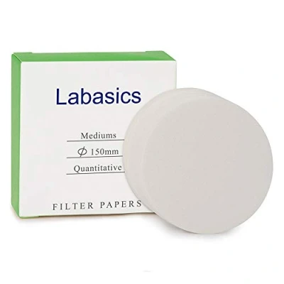Abbildung von Labasics Quantitative Filterpapier Kreise, Zellulose mit 150mm Durchmesser und Einer Filtrationsgeschwindigkeit von 20 Mikron, Packung 100 Stück