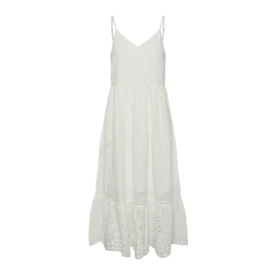 Abbildung von YAS Yasluma Strap LONG Dress Maxikleid, Damen, Größe: Small, Star white