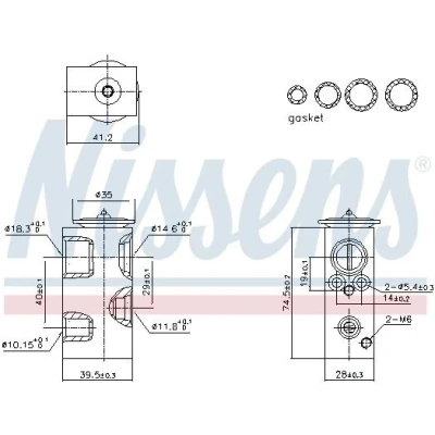Abbildung von NISSENS 999426 Expansionsventil DACIA: SANDERO 2