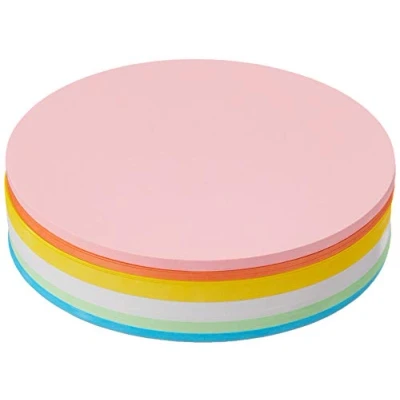 Abbildung von MAUL Moderationskarten rund Ø 9,5 cm (120 Stück) Beschriftbare Karteikarten Coaching Karten Präsentationskarten Moderationskoffer Nachfüllpack 150 g/m² Papier Bunt