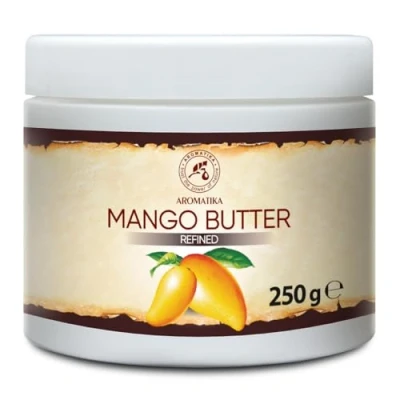 Abbildung von Mangobutter 250g Mangifera Indica aus Indonesia Emollient Mangokernöl Mango Butter Basisöl für Sehr Trockene Haut Haarkur Hautpflege Nägelpflege Handpflege
