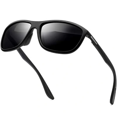 Abbildung von KANASTAL Sonnenbrille Damen Herren Polarisierte Schwarz Sport Sonnenbrillen Retro Klassische Fahrende Sportbrille UV400 Schutz
