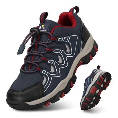 Abbildung von UOVO Turnschuhe Jungen Wanderschuhe Sneakers Kinder Trekking Schuhe Outdoor Sportschuhe Laufschuhe Blau 27