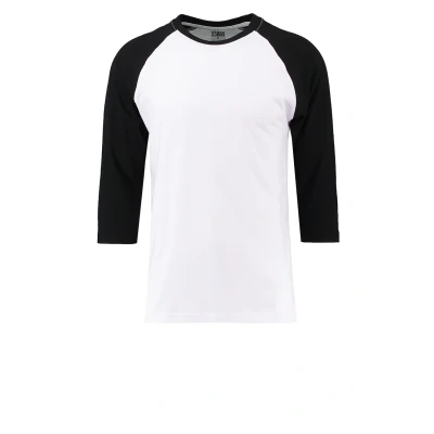 Abbildung von Urban Classics Contrast 3/4 Sleeve Raglan Langarmshirt, Herren, Größe: 3XL, White/black