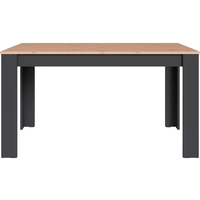 Abbildung von byLIVING Esstisch NORI/Moderner Küchentisch in Eiche Optik/Untergestell Melamin anthrazit/Großer Tisch / 140 x 80, H 75 cm