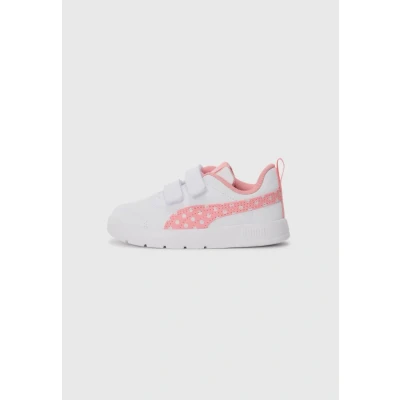 Abbildung von Puma Courtflex V3 Dotty Unisex Laufschuh Straße white/pinkscape/silvercoloured für Kinder, Größe: 25, White/pinkscape/silver/coloured Schuhe