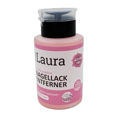 Abbildung von ream Laura Nagellackentferner mit Pumpkopf Acetonfrei für schonende und zuverlässige Entfernung von Nagellacken Besonders brüchige Nägel geeignet 200ml Flasche frei Mikroplastik