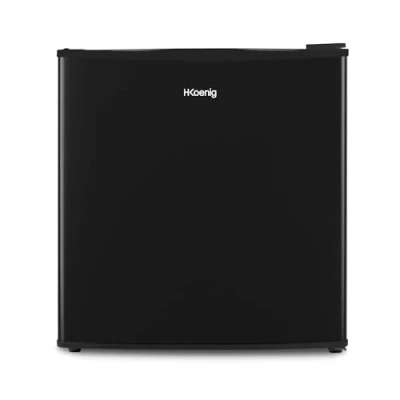 Abbildung von H.Koenig Mini Kühlschrank FGX470 Schwarz, 45 Liter, Kompakt, Leise, Reversible Tür, Einstellbarer Thermostat, 4 Liter Eisfach, Verstellbare Füße, 39 dB.