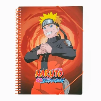 Abbildung von Grupo Erik Folien Ordner A4 Schmal Naruto Shippuden mit Dokumentenmappe 30 Hüllen Offizieller Merch