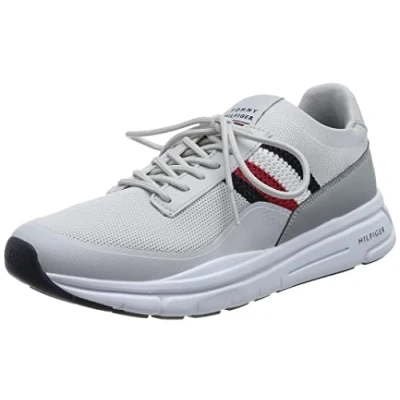 Abbildung von Tommy Hilfiger Herren Runner Sneaker Premium Lightweight Knit Sportschuhe, Beige (Light Cast), 44 EU