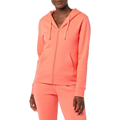 Abbildung von Amazon Essentials Damen Fleece Hoodie mit durchgehendem Reißverschluss (in Übergröße erhältlich), Kräftiges Rosa, XL