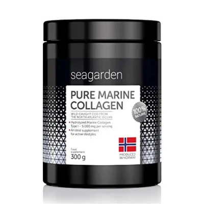 Abbildung von Seagarden® Hydrolysiertes Meereskollagen Pulver [300g/60 Port] Typ 1, Wild gefangener Kabeljau, Nahrungsergänzungsmittel für Frauen &amp; Männer, Haare, Haut, Muskeln, Knochen, Löslich, Geschmacksneutral
