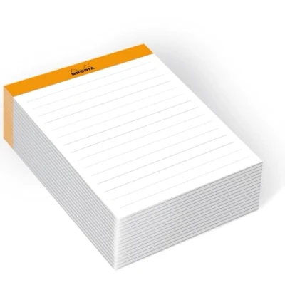 Abbildung von Rhodia 194047C Memoblock N13 Rhodiatime, DIN A6 11,5x16 cm, liniert, 240 Blatt, 80g, kompakt und praktisch, einzeln eingeschweißt, Orange, 1 Stück
