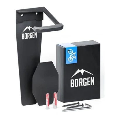 Abbildung von Borgen Fahrrad Wandhalterung Vertikal mit 32 kg Tragkraft Fahrradhalterung Wand für E Bike, MTB und Rennrad