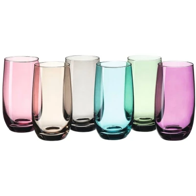 Abbildung von LEONARDO Longdrinkglas »SORA«, (Set, 6 tlg.), 390 ml, farbig sortiert, teilig