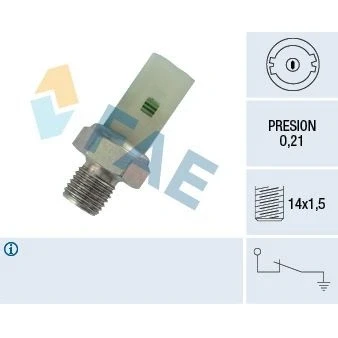 Abbildung von FAE 12350 Öldruckschalter M14x1,5 0,21 RENAULT: TWINGO 1, CLIO 1