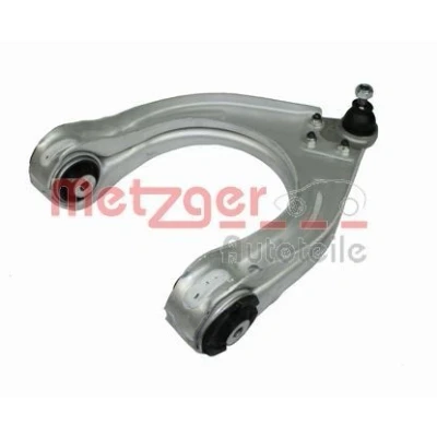 Abbildung von METZGER 58057101 Querlenker KIT + mit Trag /Führungsgelenk, Gummilager Vorderachse links, oben Aluminium MERCEDES BENZ: E Class Saloon