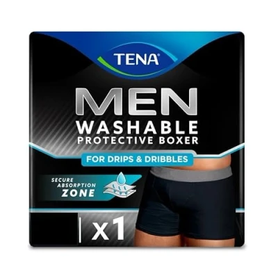 Abbildung von TENA Herren Boxershorts, saugfähig, waschbar, für Herren, M