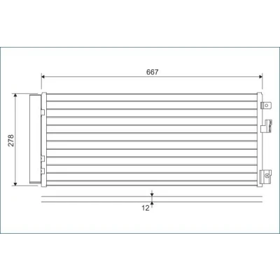 Abbildung von VALEO 822574 Klimakondensator mit Trockner Aluminium 278 OPEL: Corsa E Hatchback