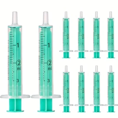 Abbildung von MedixX 10 Stück Spritzen Set Einwegspritzen 2ml ohne Kanülen in verschiedenen Größen für Hobby und Heimwerk einzeln steril verpackt im praktischen Gleitverschlussbeutel (10x 2ml)