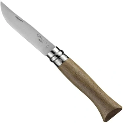 Abbildung von Opinel Inox Lux Walnut Messer, Braun, 7 cm