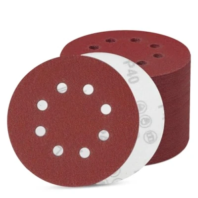 Abbildung von 80 Stück Schleifpapier 125mm Klett, Schleifscheiben 8 Loch, Exzenter Runde (80 40 Körnung)