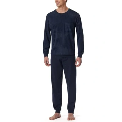Abbildung von Schiesser Comfort Essentials Nachtwäsche Set, Herren, Größe: 26, Dunkeblau