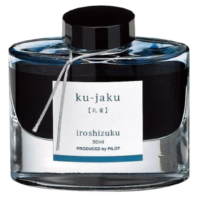 Abbildung von Pilot Iroshizuku Fountain Pen Ink 50 ml Flasche Ku jaku Peacock