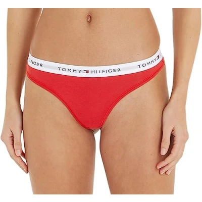 Abbildung von Tommy Hilfiger Damen String Tanga, Rot (Primary Red), L