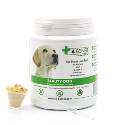 Abbildung von 4 BEINER BEAUTY DOG Multi Vitamine für Hunde mit MSM, Omega 3, Vitamin B Komplex, C, Biotin, Bierhefe, Mariendistel, Schwarzkümmelöl, Zink, Jod, Selen