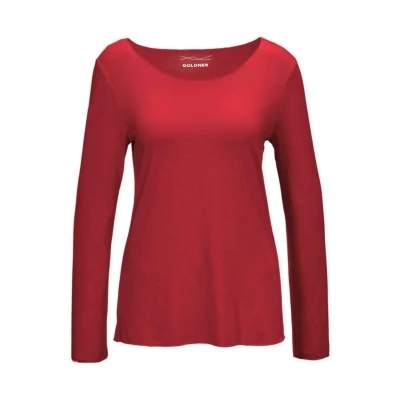 Abbildung von Goldner Langarmshirt, Damen, Größe: 40, Rot