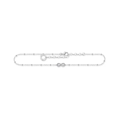 Abbildung von THOMAS SABO Damen Fußkette Infinity Zirkonia 925 Sterlingsilber AK0029 051 14 L27v