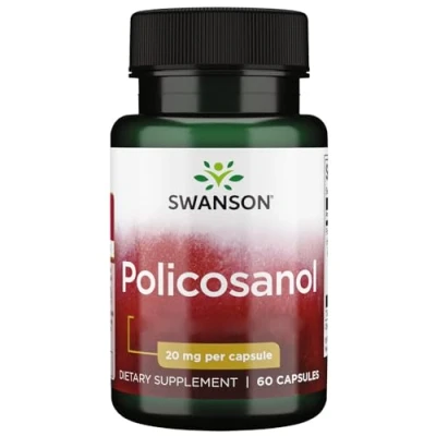 Abbildung von Swanson, Policosanol, 20mg, Extrakt aus Zuckerrohr, 60 Kapseln, Laborgeprüft, Hochdosiert, Glutenfrei, Sojafrei, Ohne Gentechnik
