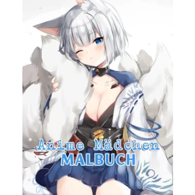 Abbildung von Anime Mädchen Malbuch: Schöne Shojo und Josei Illustrationen, Niedliche Tier Ausmalbuch für Kinde, Jugendliche Erwachsene. Perfektes ... Manga Charaktere Bilder zum Ausmalen.
