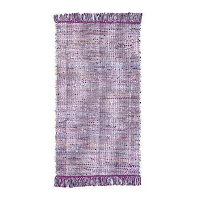 Abbildung von LUXOR living Teppich Frida Baumwolle Naturfaser Handgewebt Handwebteppich aubergine, 60 x 120 cm