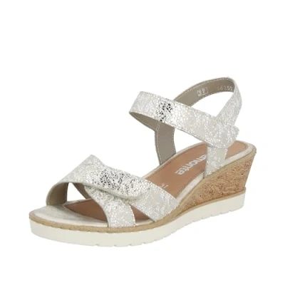 Abbildung von Remonte Damen R6252 Keilsandale, Weiss Gold / 91, 39 EU