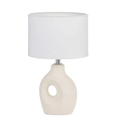 Abbildung von Pauleen 48319 Tischleuchte Pure Crush E14 max. 20W Creme, Beige matt Stoff, Keramik Nachttischleuchte
