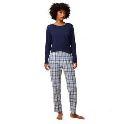 Abbildung von Triumph MIX Match Tapered Trouser Nachtwäsche Hose, Damen, Größe: 42, Beige/light blue