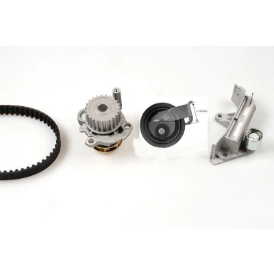 Abbildung von HEPU PK05474 Wasserpumpe + Zahnriemensatz mit Spanndämpfer, Spannrolle 150 VOLKSWAGEN: Golf 4, 4 Variant, Sharan I, AUDI: A4 B5 Avant