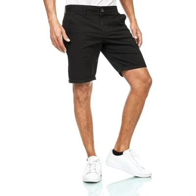 Abbildung von Smith &amp; Solo Chino Shorts Kurz, Kurze Hosen Herren Baumwolle, Bermuda Hose Sommer, Laufshorts Männer Trainingshose (Schwarz, XXL)