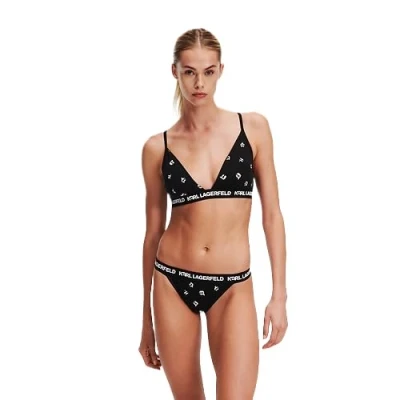 Abbildung von KARL Lagerfeld String, Damen, Größe: Large, Ikonik kl aop black