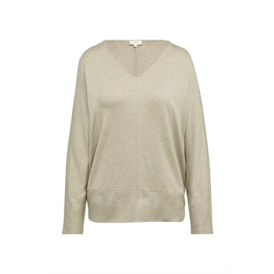Abbildung von s.Oliver Langarm Langarmshirt, Damen, Größe: 32, Karamell