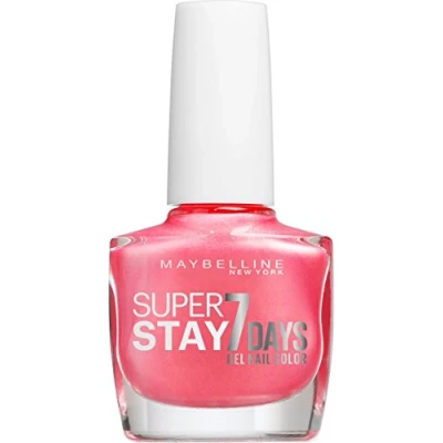 Abbildung von Maybelline New York Make Up Superstay Nailpolish Forever Strong 7 Days Finish Gel Nagellack 78 Porcelain/Farblack mit ultra starkem Halt ohne UV Lampe in hellem Rosa, 1 x 10 ml