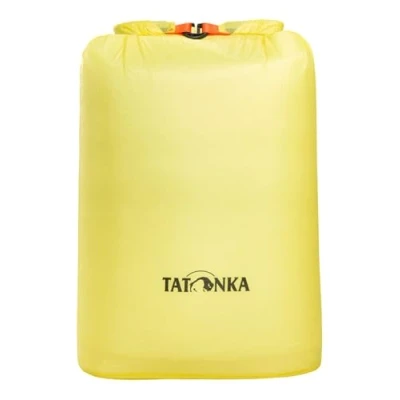 Abbildung von Wasserdichter 3089 Packbeutel Tatonka SQZY Dry Bag 10l Ultraleichter Stausack mit Rollverschluss und getapten Nähten ideal zum Sortieren des Reisegepäcks 10 Liter PFC frei gelb