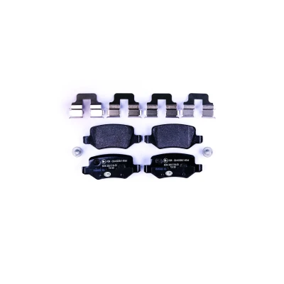 Abbildung von HELLA 8DB 355 018 531 Bremsbelagsatz nicht für Verschleißwarnanzeiger vorbereitet mit Bremssattelschrauben Zubehör MERCEDES BENZ: A Class, Vaneo