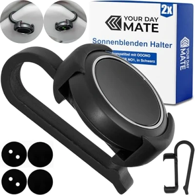 Abbildung von Auto Sonnenblende Halterung für CO DRIVER NO1, 2 Sets, in Schwarz, kompatibel mit OOONO aus stabilem Kunststoff, nicht 3D gedruckt, Blitzerwarner Clip Blende, Radarwarner Halter No1