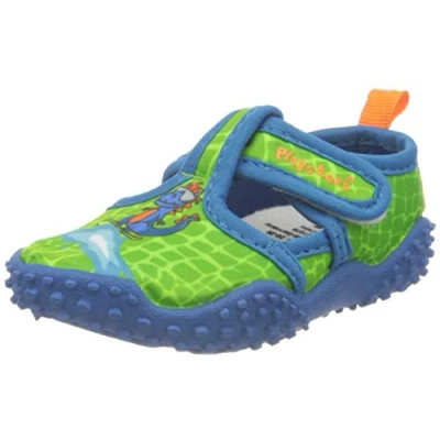 Abbildung von Playshoes Unisex Kinder Aquaschuhe Laufschuh, Blau Grün Dino, 26/27 EU
