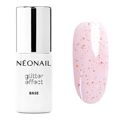 Abbildung von NEONAIL UV Nagellack Base Coat Gel Glitter Effect Rose Twinkle 7,2 ml Unterlack Für Nägel Lack Modeling
