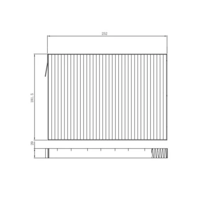 Abbildung von FEBI BILSTEIN 174257 Innenraumfilter Aktivkohlefilter 252 181,5 20 RENAULT: Koleos I