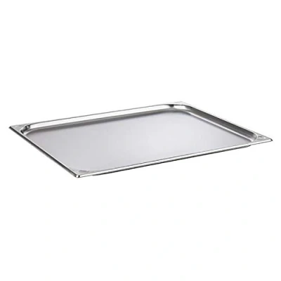Abbildung von APS 81000 GN Behälter 2/1, Gastronormbehälter Edelstahl/Abmessungen 65 x 53 cm/Höhe 2 cm/Volumen 5 Liter, Edelstahlfarben